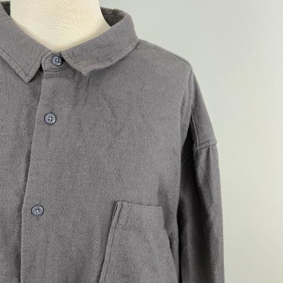 NWT BP Grey Flannel Button Down Shirt (XL) - Picture 3 of 8